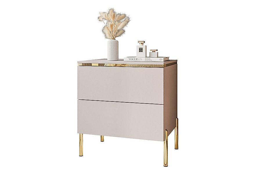 Lookway Nachttisch AURORA II KASCHMIR mit Beinen und LED-Beleuchtung (1x Na günstig online kaufen