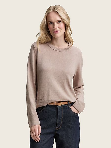 TOM TAILOR Strickpullover Pullover & Strickjacken Strickpullover mit Kaschm günstig online kaufen