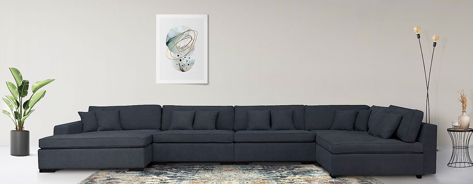 Home affaire Wohnlandschaft Skara U-Form, Lounge-Sofa günstig online kaufen
