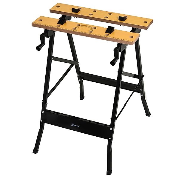 DURHAND Verstellbare Werkbank, Hobelbank, Werktisch, Stahl, MDF, Natur, Sch günstig online kaufen