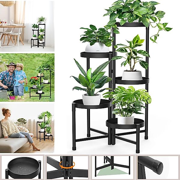 Jibenhome Pflanzentreppe 5 Ablagen Pflanzenständer Blumenständer günstig online kaufen