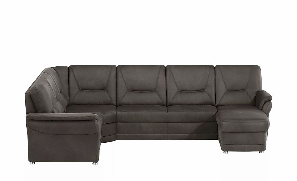 meinSofa Wohnlandschaft aus Mikrofaser Edda ¦ grau ¦ Maße (cm): B: 310 H: 9 günstig online kaufen