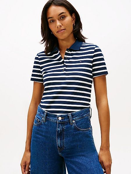 Tommy Hilfiger Poloshirt 1985 Slim Fit Pique Premium mit Logostickerei, mit günstig online kaufen