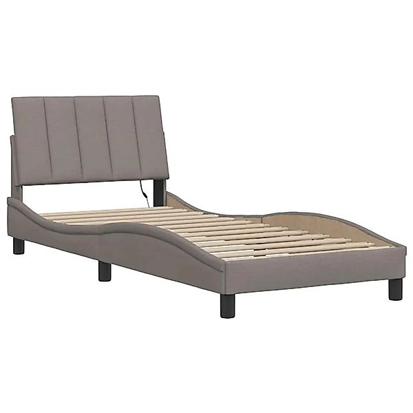 vidaXL Bettgestell ohne Matratze Hanko Taupe 90x200 cm Stoff 3310437 günstig online kaufen