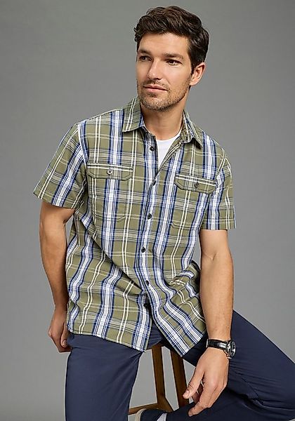 Man's World Karohemd Kurzarm, für Casualmode, Basic, Frühling und Sommer, a günstig online kaufen