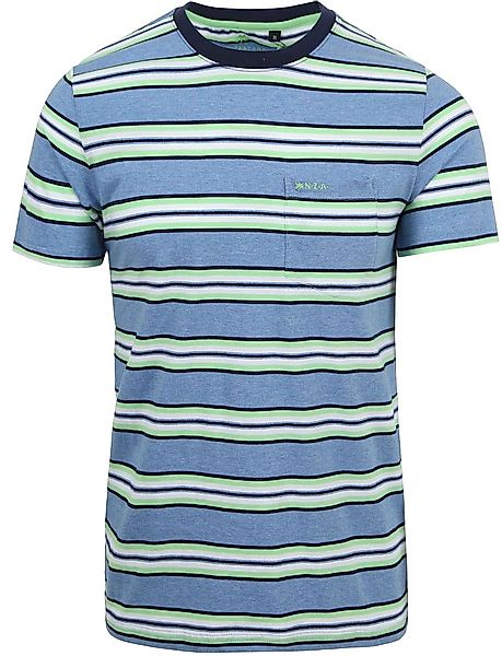 NZA T-shirt Hawkers Streifen Blau - Größe XXL günstig online kaufen