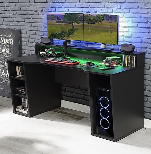 Gamer Tisch Schwarz 160 cm TEZAUR günstig online kaufen