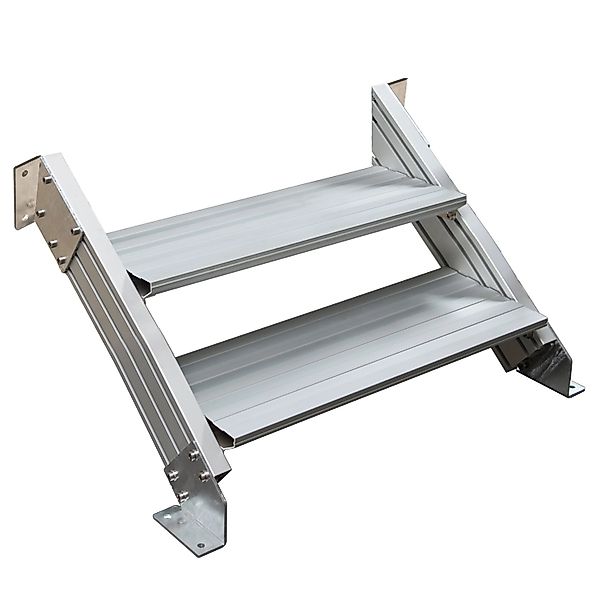Treba Außentreppe Alaska 3 mit 2 Profilstufen 80 cm x 28 cm Aluminium günstig online kaufen
