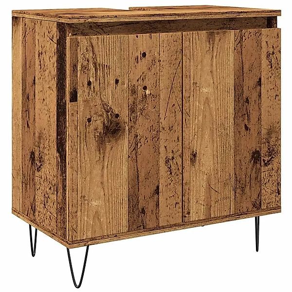 vidaXL Badschrank Altholz-Optik 58x33x60 cm Holzwerkstoff 857217 günstig online kaufen