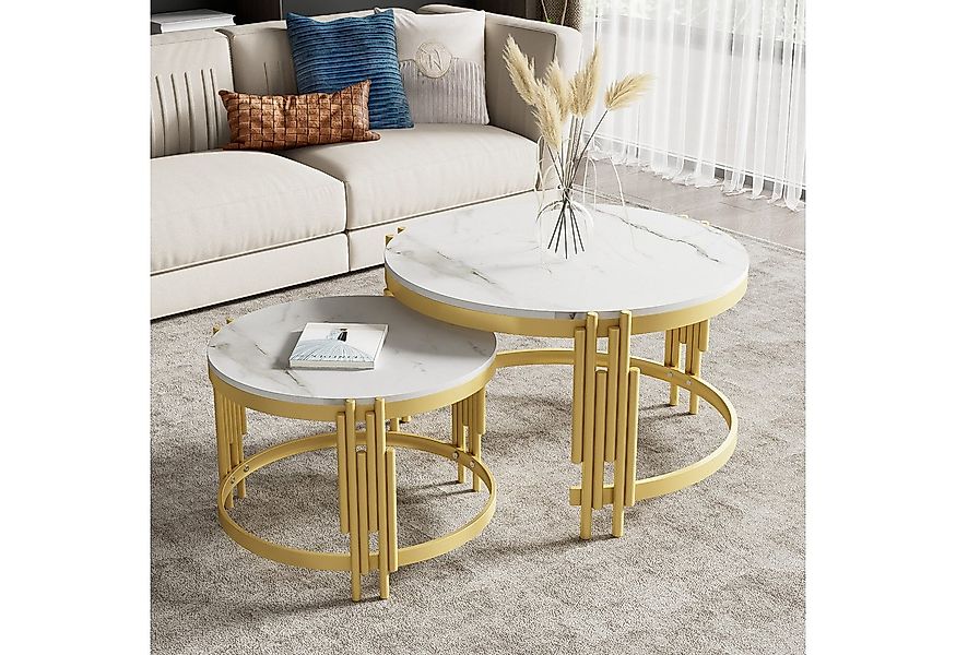 Powerwill Couchtisch Satztisch Beistelltisch stapelbarer Sofatisch, Metallr günstig online kaufen