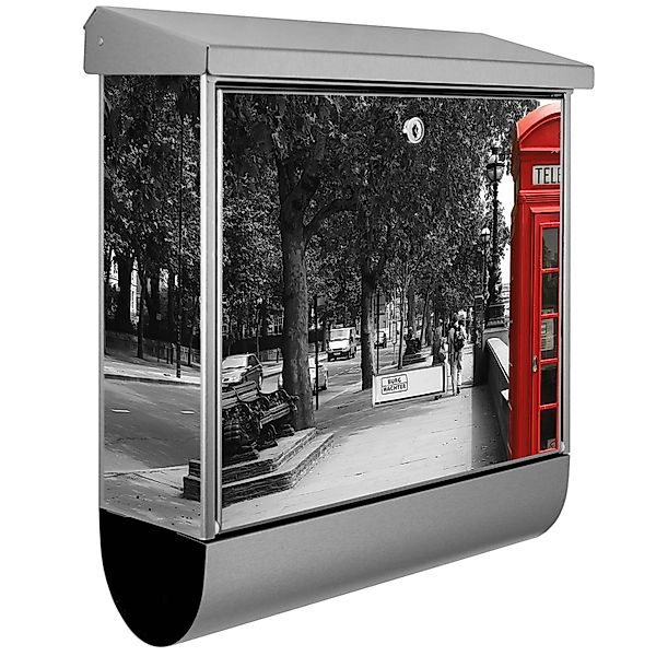 Banjado Briefkasten Edelstahl 38x39x12cm Mit Zeitungsfach Inkl. Montagemate günstig online kaufen