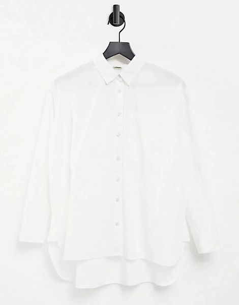 Pimkie – Popeline-Hemd in Weiß günstig online kaufen