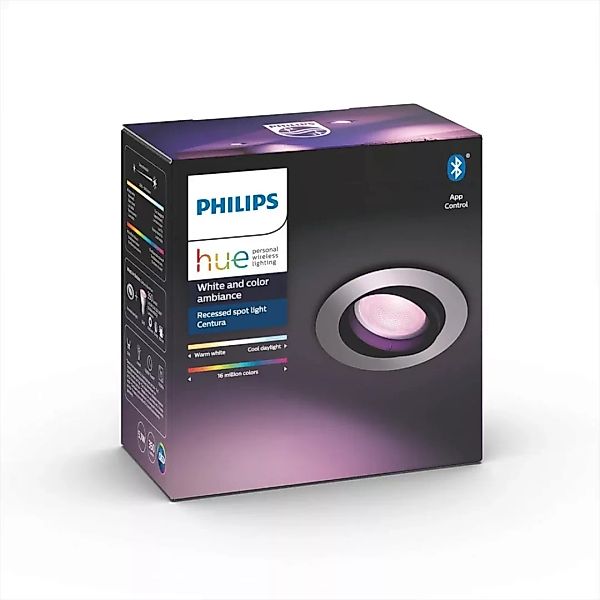 Philips Hue Bluetooth White & Color Ambiance Centura - Einbauspot Aluminium günstig online kaufen