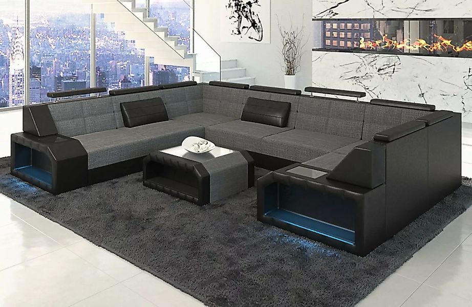 Sofa Dreams Wohnlandschaft Stoff Sofa Pesaro U Form Polster Stoffsofa Couch günstig online kaufen