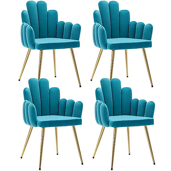 WAHSON OFFICE CHAIRS Esszimmerstuhl 2/4er Set, Samt Polsterstuhl Muschel Se günstig online kaufen