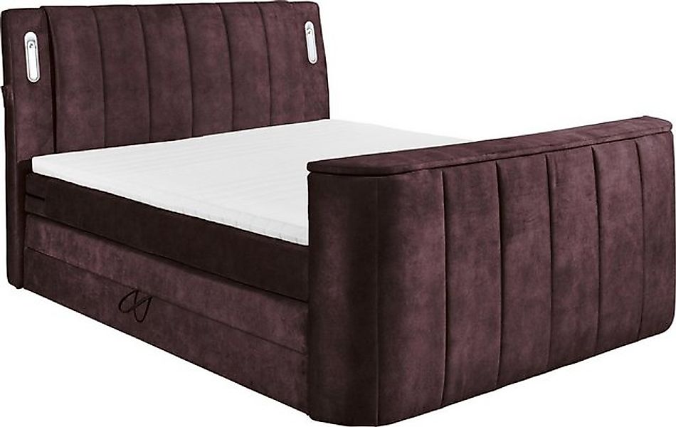 ED EXCITING DESIGN Boxspringbett Dallas (7-St), inkl. Topper, LED-Beleuchtu günstig online kaufen