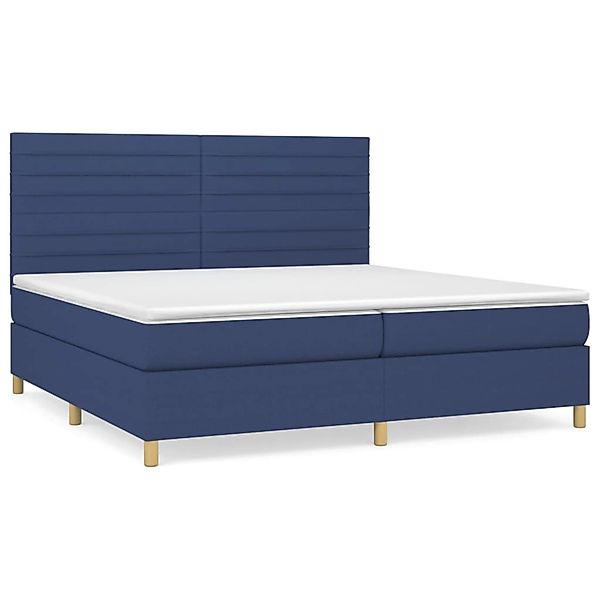 vidaXL Boxspringbett mit Matratze Blau 200x200 cm Stoff1383230 günstig online kaufen