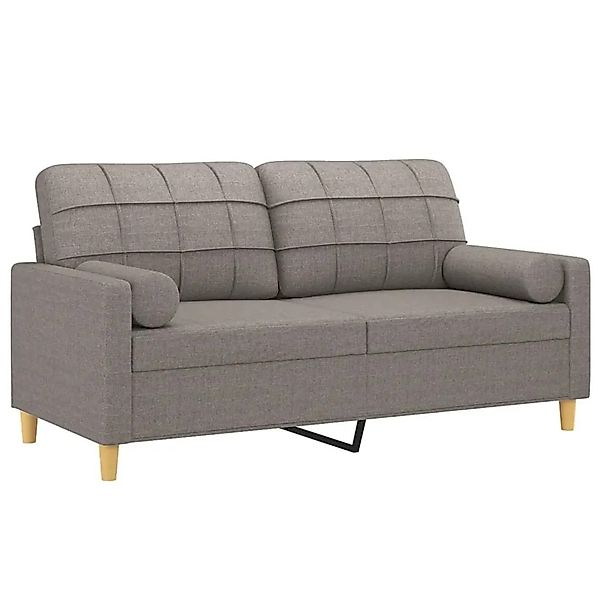 vidaXL 2-Sitzer-Sofa mit Zierkissen Taupe 140 cm Stoff 3200789 günstig online kaufen