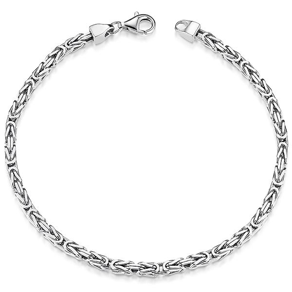 Materia Königsarmband Herren Silber 3mm diamantiert günstig online kaufen