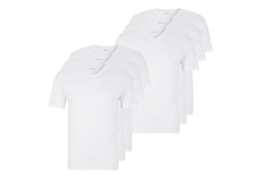 BOSS Unterziehshirt Classic T-Shirt (6-St) mit fein geripptem V-Ausschnitt günstig online kaufen
