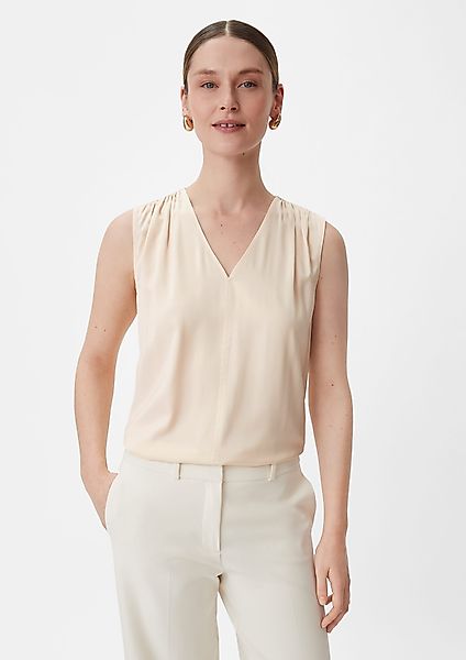 Comma Blusentop Satiniertes Top aus Viskosemix günstig online kaufen