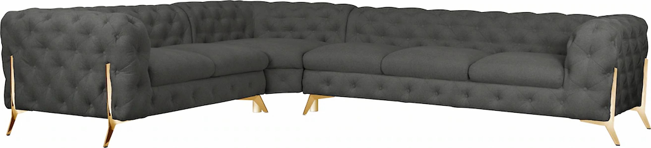 Home affaire Chesterfield-Sofa "Amaury L-Form" großes Ecksofa, Chesterfield günstig online kaufen