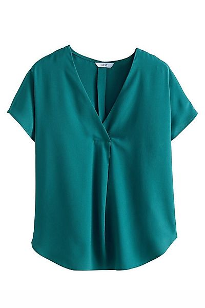 Next Kurzarmbluse Relaxed Fit Schlupfbluse mit V-Ausschnitt (1-tlg) günstig online kaufen