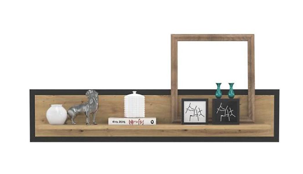 Wandregal TRONDHEIM von Forte Artisan Eiche / Schwarz Eiche günstig online kaufen