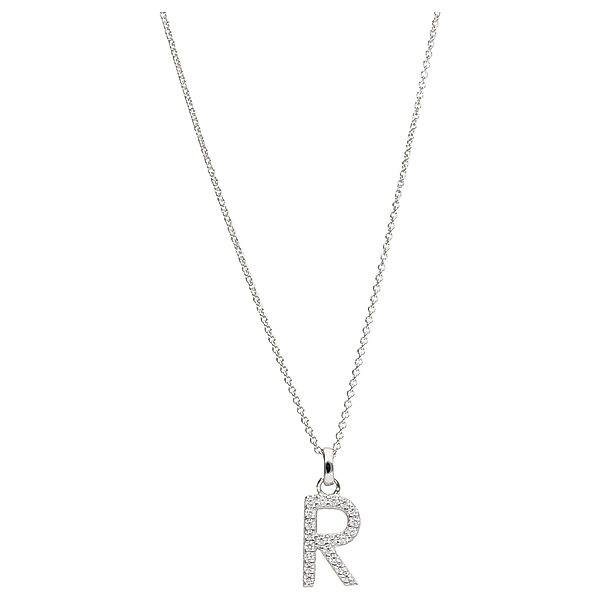Smart Jewel Kette mit Anhänger "Buchstabe R mit Zirkonia Steine, Silber 925 günstig online kaufen