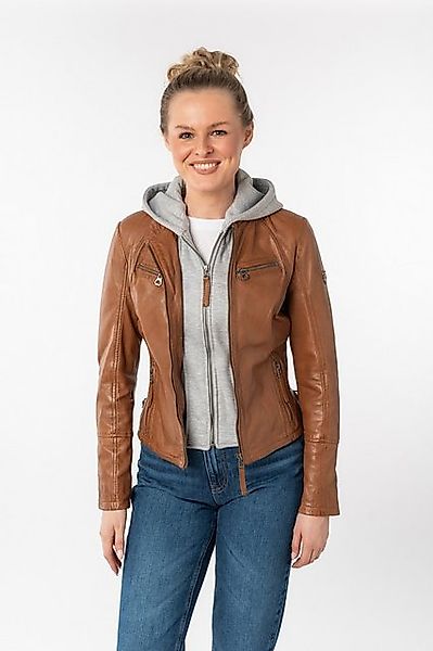 Mauritius Lederjacke NOLA Two-in-One Style - mit abnehmbarer Jersey-Kapuze günstig online kaufen