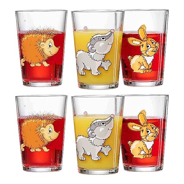 Ritzenhoff & Breker Kinderbecher "Kindergläser Waldtiere 205 ml 6er Set bun günstig online kaufen
