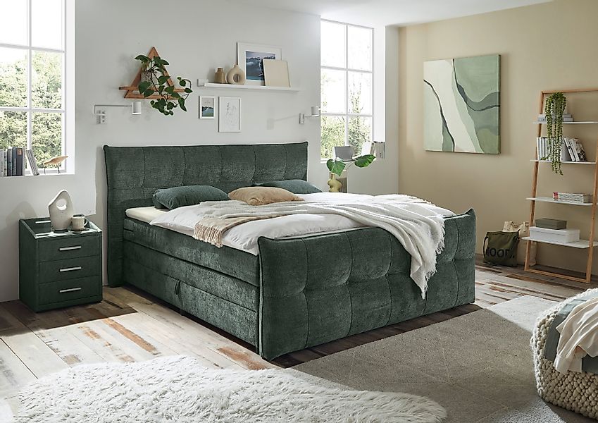 ED EXCITING DESIGN Boxspringbett Gallina, mit günstig online kaufen
