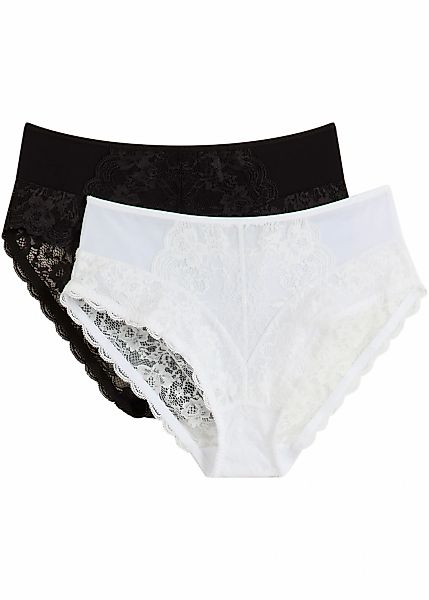 bonprix Maxislip Packung, 2 Stk. im Doppelpack, aus Polyamid und Elasthan, günstig online kaufen