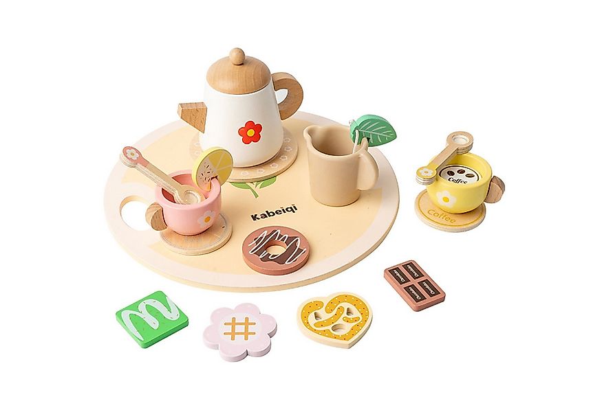Esun Spielküche Tee Service Set Kinder Holz, Teeservice Kinderküche Spielkü günstig online kaufen