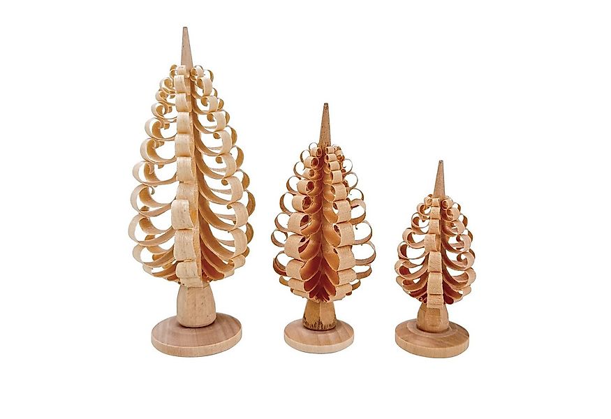 SAICO Original Dekofigur 3 Spanbäume aus Holz im Set aus dem Erzgebirge - W günstig online kaufen