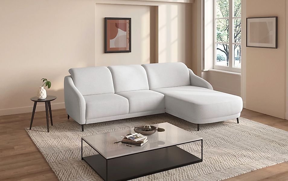 sit&more Ecksofa »Blues L-Form«, wahlweise mit Klapptisch und USB günstig online kaufen