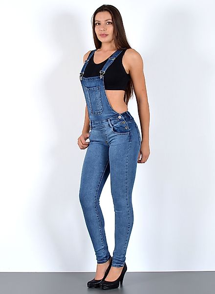 ESRA Jeanslatzhose Damen Latzjeans mit Hosenträger günstig online kaufen