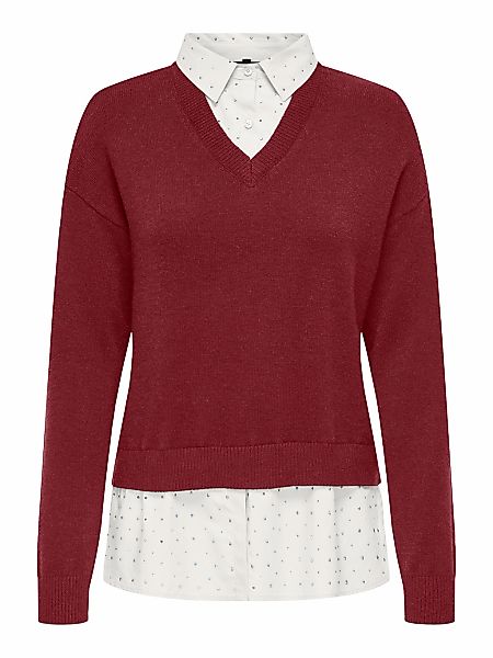 ONLY 2-in-1-Pullover "ONLDAGMAR LS COLLAR MIX KNT" günstig online kaufen