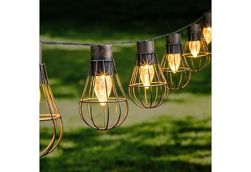 Meinposten LED-Lichterkette Solarlichterkette Solar Gartenbeleuchtung Balko günstig online kaufen