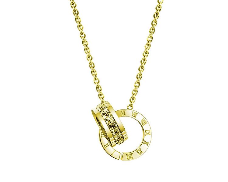 KARMA Edelstahlkette Halskette Ringe Gold vergoldet Damen Kette Edelstahl ( günstig online kaufen