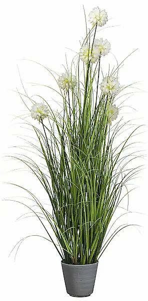 Creativ green Kunstgras »Grasbusch mit Pusteblumen«, im attraktiven Pflanzg günstig online kaufen
