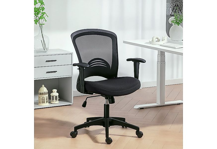 HOMCOM Bürostuhl Schreibtischstuhl mit Netzstoff-Rückenlehne, mit Kippfunkt günstig online kaufen