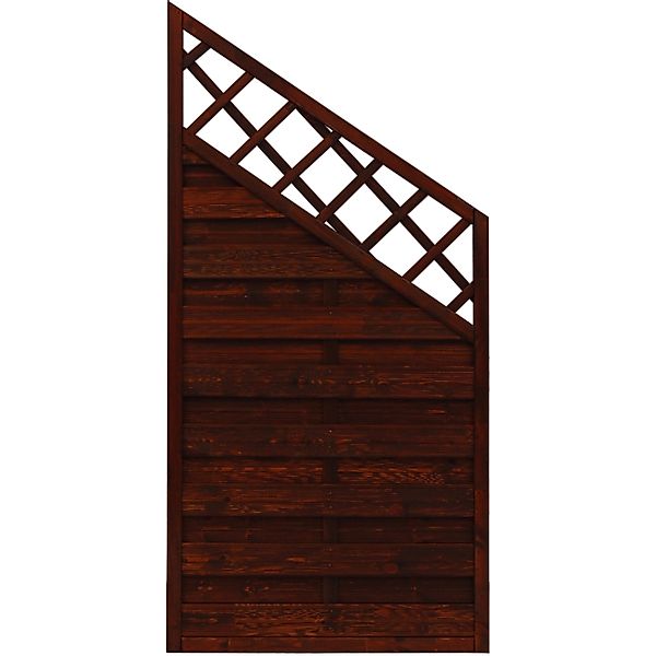 Sichtschutzzaun-Element Country Braun,asiert 180 cm x 120/90 cm günstig online kaufen