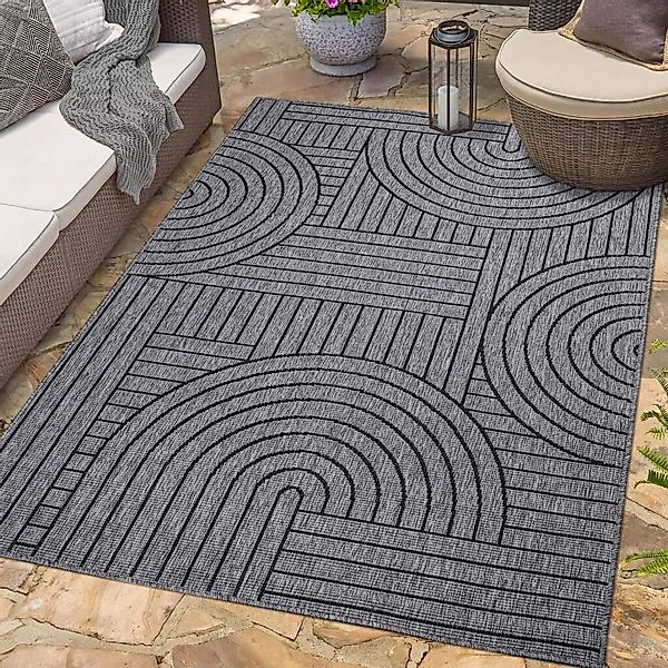Carpet City Outdoorteppich »DUO RUG 5842«, rechteckig, 5 mm Höhe, Wendetepp günstig online kaufen