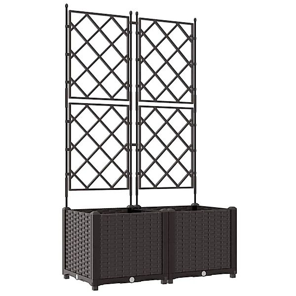 vidaXL Garten-Pflanzgefäß 2 Stk Braun 80 x 40 x 143 cm Stahl 42002815 günstig online kaufen