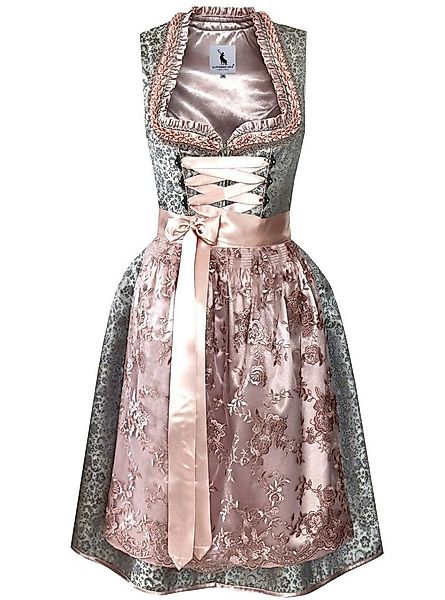 Alpenmärchen Dirndl Dirndl Melina in Silber und Rosa - ALM936 günstig online kaufen