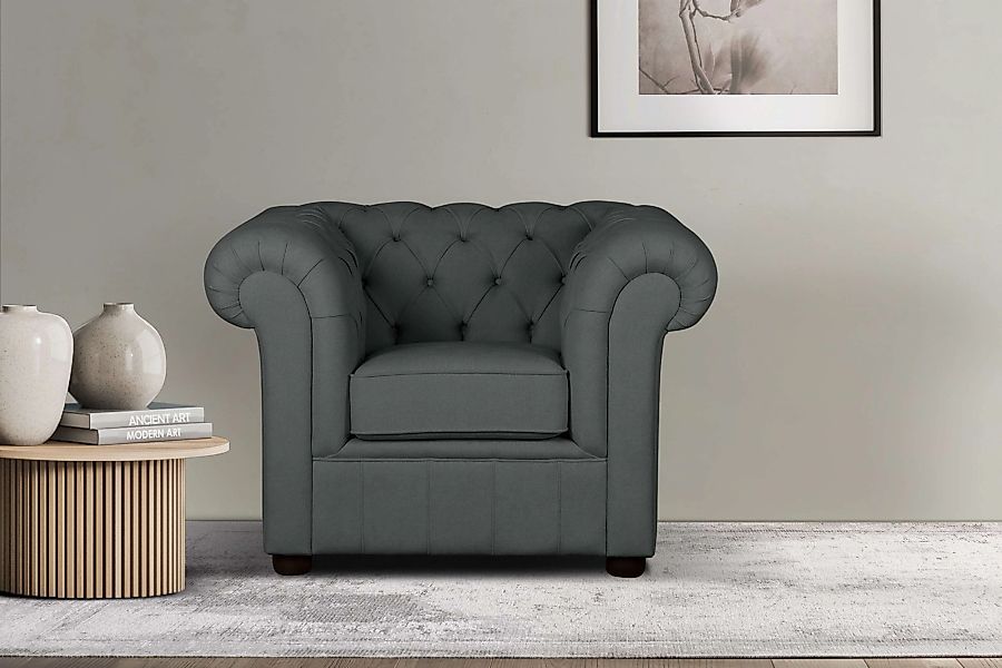 Home affaire Sessel »CHARENTE, Chesterfield, Wellenfederung, Maße B/T/H: 10 günstig online kaufen