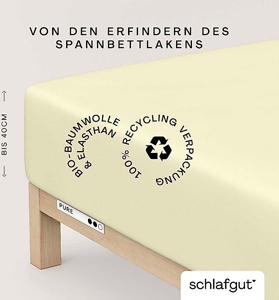 Schlafgut Spannbettlaken »PURE BOXSPRING in Gr. 90x200, 140x200 oder 180x20 günstig online kaufen