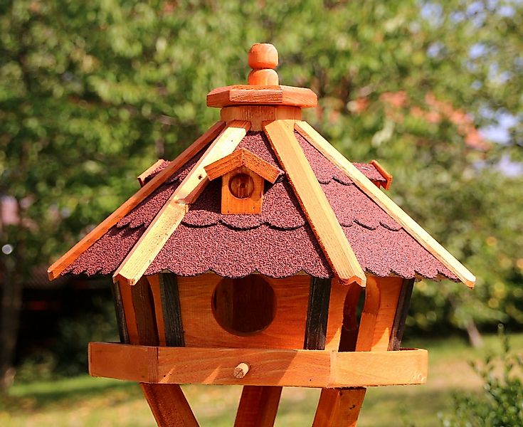 Holzdekoladen Vogelhaus Vogelhaus mit Ständer 47x33 cm wetterfest aus Holz günstig online kaufen