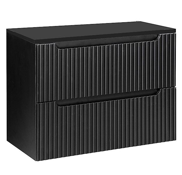 Lomadox Waschbeckenschrank NEWPORT-56-BLACK 80 cm Waschtisch-Unterschrank 4 günstig online kaufen